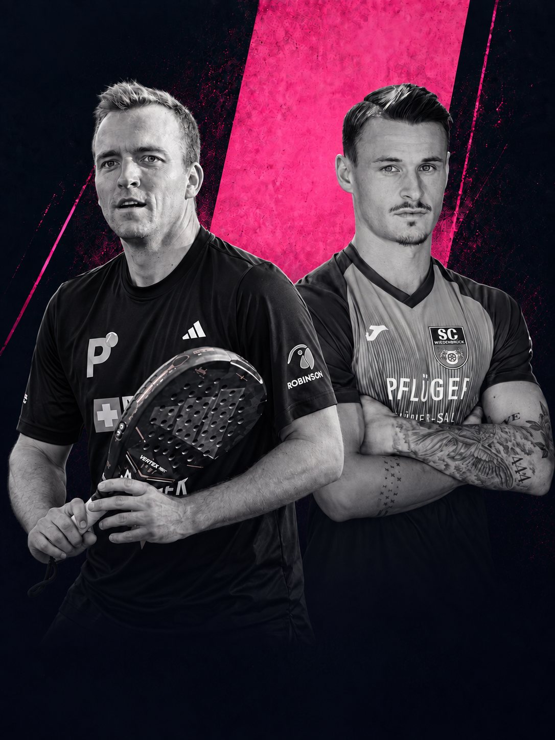 Chris Böhnke and Niklas Szeleschus in the Creator × Profi team artwork